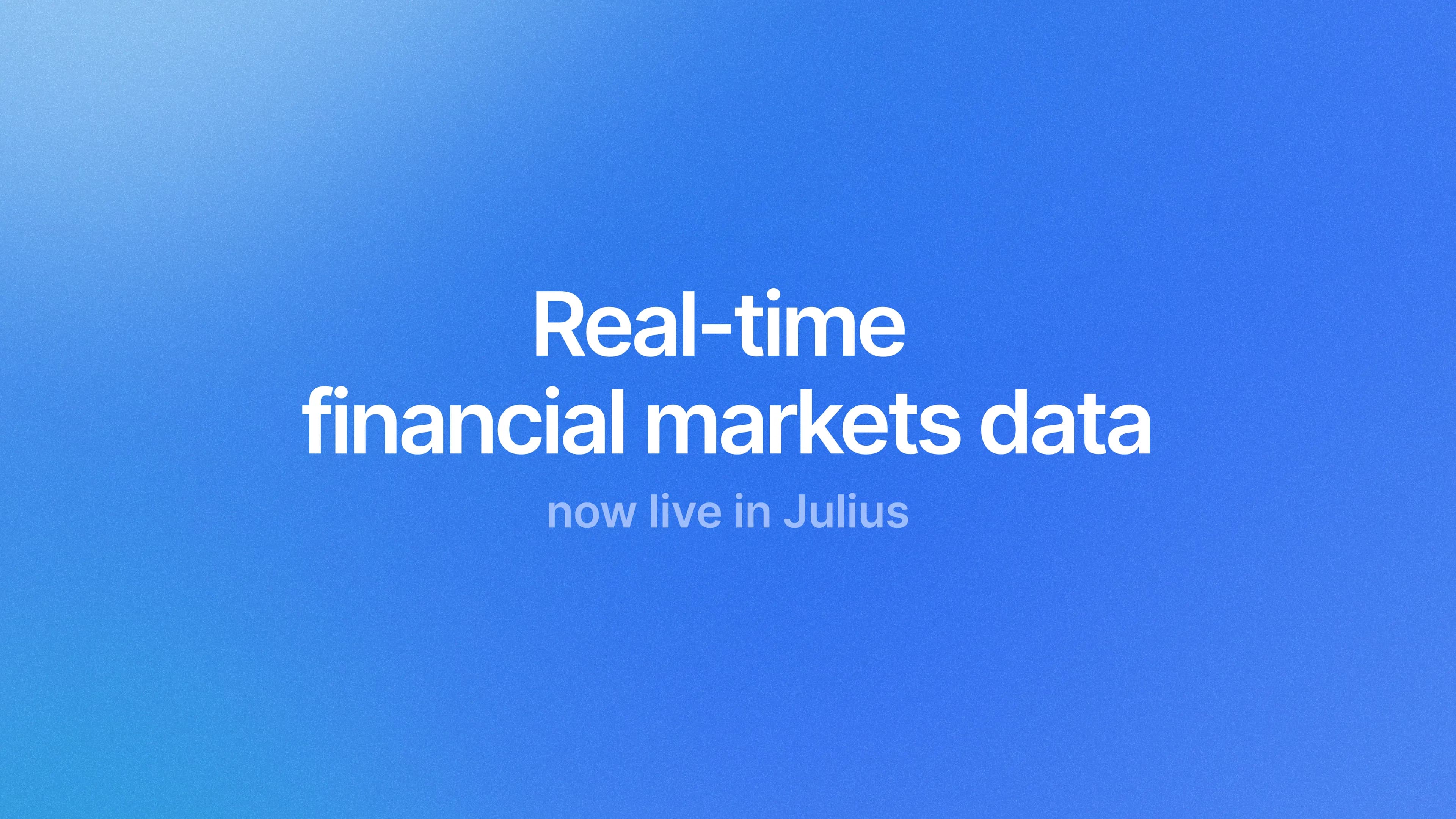 Announcing our partnership with Julius